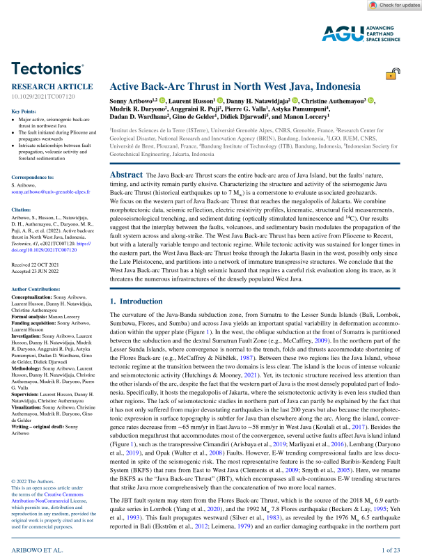 Tectonics Research Article 10.1029/2021