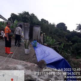 Akibat Hujan Berintensitas Tinggi terjadi Longsor di Kecamatan Cibinong