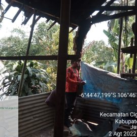 Akibat Angin Kencang Satu Unit Rumah Warga Mengalami Rusak Sedang di Kecamatan Cigombong