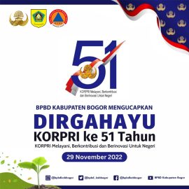 BPBD Kabupaten Bogor Mengucapkan Dirgahayu Korpri ke-51Tahun.