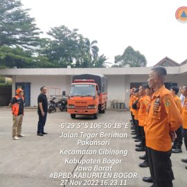 Kedatangan Bpk plt Bupati Kabupaten Bogor di kantor BPBD Kabupaten Bogor